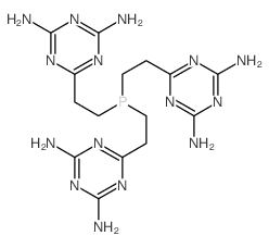 6-[2-[bis[2-(4,6-diamino-1,3,5-triazin-2-yl)ethyl]phosphanyl]ethyl]-1,3,5-triazine-2,4-diamine结构式