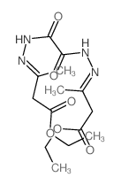 Ethanedioic acid,1,2-bis[2-(3-ethoxy-1-methyl-3-oxopropylidene)hydrazide] Structure