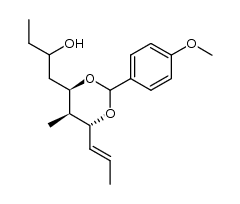 1-((4R,5S,6R)-2-(4-methoxyphenyl)-5-methyl-6-((E)-prop-1-en-1-yl)-1,3-dioxan-4-yl)butan-2-ol Structure