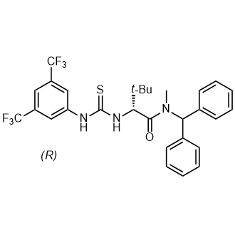 (R)-N-苯甲基-2-(3-(3,5-双(三氟甲基)苯基)硫脲基)-N,3,3-三甲基丁酰胺结构式