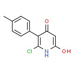 6-CHLORO-5-(4-METHYLPHENYL)-2,4-PYRIDINEDIOL结构式