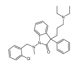 1-[(2-chlorophenyl)methyl-methylamino]-3-[3-(diethylamino)propyl]-3-phenylindol-2-one结构式