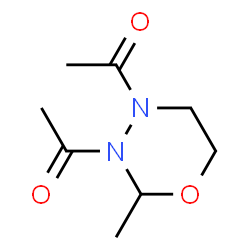 2H-1,3,4-Oxadiazine,3,4-diacetyltetrahydro-2-methyl- (9CI) Structure