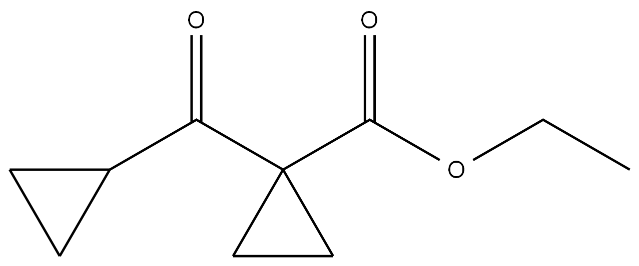 ethyl1-(cyclopropanecarbonyl)cyclopropanecarboxylate结构式