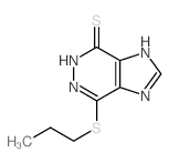 2-propylsulfanyl-3,4,7,9-tetrazabicyclo[4.3.0]nona-1,6,8-triene-5-thione结构式