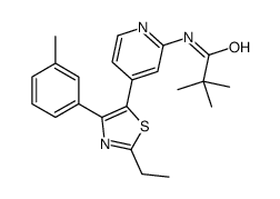 N-[4-[2-ethyl-4-(3-methylphenyl)-1,3-thiazol-5-yl]pyridin-2-yl]-2,2-dimethylpropanamide Structure