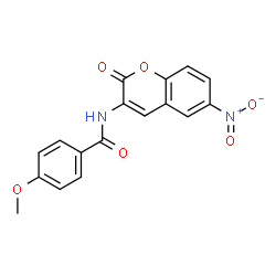 4-Methoxy-N-(6-nitro-2-oxo-2H-chromen-3-yl)benzamide structure