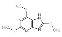 9H-Purine,2,6,8-tris(methylthio)-结构式