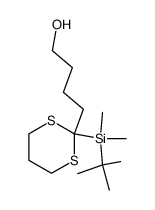 4-[1-(t-butyl-dimethyl-silyl)-2,6-dithiacyclohexyl]-1-butanol Structure