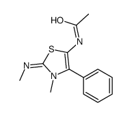 N-(3-methyl-2-methylimino-4-phenyl-1,3-thiazol-5-yl)acetamide Structure