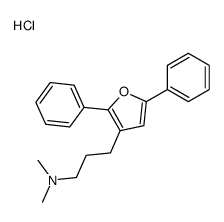 3-(2,5-diphenylfuran-3-yl)-N,N-dimethylpropan-1-amine,hydrochloride Structure