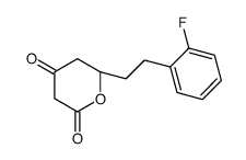 (6S)-6-[2-(2-fluorophenyl)ethyl]oxane-2,4-dione Structure