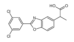 2-(3,5-Dichlorophenyl)-α-methyl-5-benzoxazoleacetic acid结构式