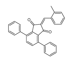 2-[(2-methylphenyl)methylidene]-4,7-diphenylindene-1,3-dione Structure