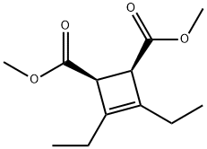 3,4-Diethyl-3-cyclobutene-1α,2α-dicarboxylic acid dimethyl ester结构式