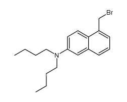 1-bromomethyl-6-N,N-dibutylaminonaphthalene结构式