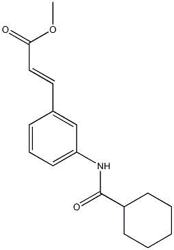 (E)-methyl 3-(3-(cyclohexanecarboxamido)phenyl)acrylate Structure