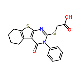 (4-OXO-3-PHENYL-3,4,5,6,7,8-HEXAHYDRO-BENZO[4,5]-THIENO[2,3-D]PYRIMIDIN-2-YLSULFANYL)-ACETIC ACID picture