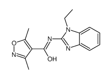 4-Isoxazolecarboxamide,N-(1-ethyl-1H-benzimidazol-2-yl)-3,5-dimethyl-(9CI) Structure