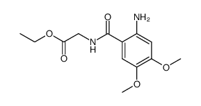 (2-Amino-4,5-dimethoxy-benzoylamino)-acetic acid ethyl ester结构式