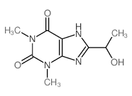 1H-Purine-2,6-dione,3,9-dihydro-8-(1-hydroxyethyl)-1,3-dimethyl-结构式