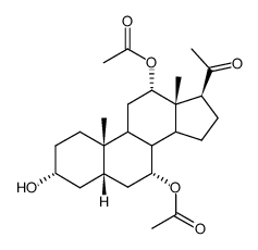 7α,12α-Bis(acetyloxy)-3α-hydroxy-5β-pregnan-20-one Structure