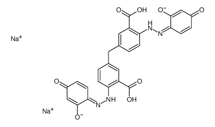 3,3'-Methylenebis[6-[(2,4-dihydroxyphenyl)azo]benzoic acid sodium] salt structure