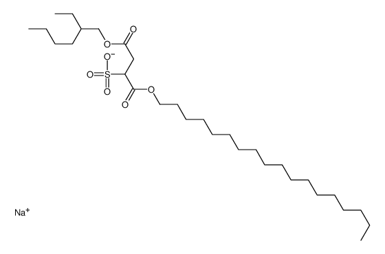 sodium 4-(2-ethylhexyl) 1-octadecyl 2-sulphonatosuccinate结构式