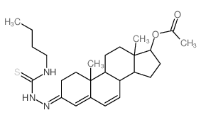 [(3Z)-3-(butylthiocarbamoylhydrazinylidene)-10,13-dimethyl-1,2,8,9,11,12,14,15,16,17-decahydrocyclopenta[a]phenanthren-17-yl] acetate Structure