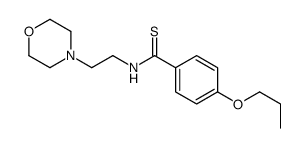 N-(2-Morpholinoethyl)-p-propoxybenzothioamide structure