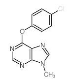 6-(4-chlorophenoxy)-9-methyl-purine structure