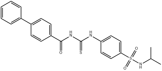 N-[({4-[(isopropylamino)sulfonyl]phenyl}amino)carbonothioyl]-4-biphenylcarboxamide结构式