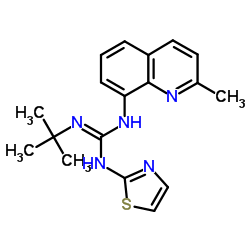 2-tert-butyl-1-(2-methylquinolin-8-yl)-3-(1,3-thiazol-2-yl)guanidine结构式