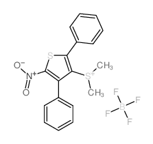 3-(Dimethylsulfonio)-2,4-diphenyl-5-nitrothiophene tetrafluoroborate Structure