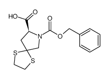 7-<(phenylmethoxy)carbonyl>-1,4-dithia-7-azaspiro<4.4>nonane-8(S)-carboxylic acid Structure