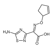 2-(2-cyclopenten-1-yl)oxyimino-2-(5-amino-1,2,4-thiadiazol-3-yl)acetic acid Structure