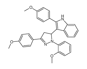 2-(4-methoxyphenyl)-3-[2-(2-methoxyphenyl)-5-(4-methoxyphenyl)-3,4-dih ydropyrazol-3-yl]-1H-indole picture