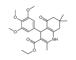 ethyl 2,7,7-trimethyl-5-oxo-4-(3,4,5-trimethoxyphenyl)-1,4,6,8-tetrahydroquinoline-3-carboxylate Structure