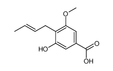 4-(2-butenyl)-3-hydroxy-5-methoxybenzoic acid结构式