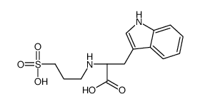 (2S)-3-(1H-indol-3-yl)-2-(3-sulfopropylamino)propanoic acid结构式