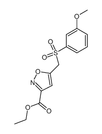 5-(3-Methoxy-benzenesulfonylmethyl)-isoxazole-3-carboxylic acid ethyl ester Structure