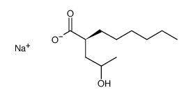 Sodium (2S)-2-(2-hydroxypropyl)octanoate结构式