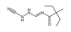 N-[(2-cyanohydrazinyl)methylidene]-2-ethyl-2-methylbutanamide结构式