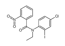 N-(4-chloro-2-iodophenyl)-N-ethyl-2-nitrobenzamide Structure