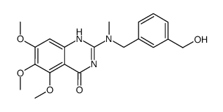 2-[(3-hydroxymethyl-benzyl)-methyl-amino]-5,6,7-trimethoxy-1H-quinazolin-4-one结构式