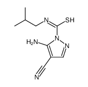 5-amino-4-cyano-N-(2-methylpropyl)pyrazole-1-carbothioamide结构式