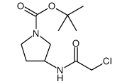 3-(2-Chloro-acetylamino)-pyrrolidine-1-carboxylic acid tert-butyl ester结构式