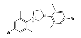 1,3-bis(4-bromo-2,6-dimethylphenyl)imidazolidin-1-ium结构式