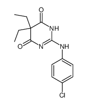 5,5-diethyl-2-(4-chloro-anilino)-1H-pyrimidine-4,6-dione结构式