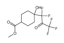 methyl 4-hydroxy-4-(2-oxo-1,1,3,3,3-pentafluoropropyl)cyclohexanecarboxylate Structure